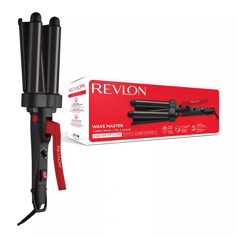 Revlon RVIR3056UKE Hot Air Brush - Melns/Sarkans - 2,5m vads - Matu veidošanas komplekts