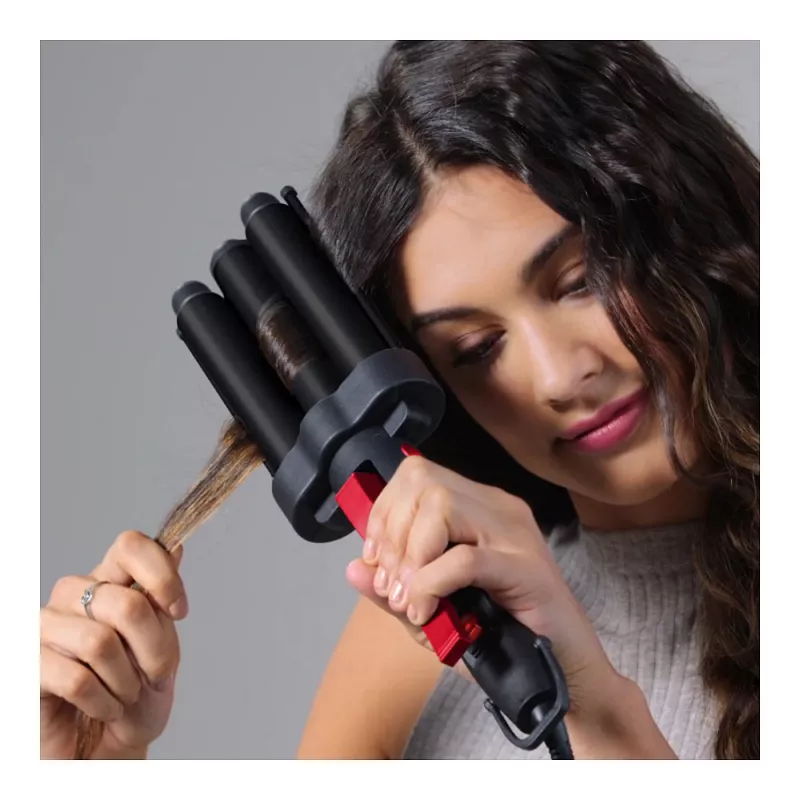 Revlon RVIR3056UKE Hot Air Brush - Melns/Sarkans - 2,5m vads - Matu veidošanas komplekts