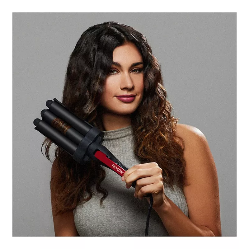 Revlon RVIR3056UKE Hot Air Brush - Melns/Sarkans - 2,5m vads - Matu veidošanas komplekts