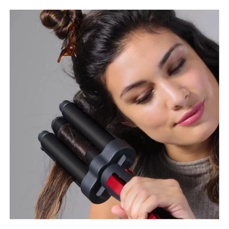 Revlon RVIR3056UKE Hot Air Brush - Melns/Sarkans - 2,5m vads - Matu veidošanas komplekts