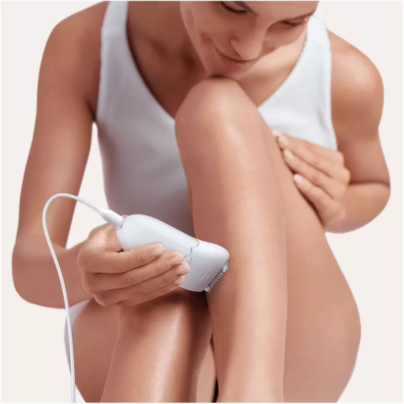 Braun Silk-épil 5 5-825 Power Epilators, Balts/Rozā, 28 pincetes, MicroGrip, vads