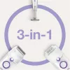 Braun Silk-épil 5 5-825 Power Epilators, Balts/Rozā, 28 pincetes, MicroGrip, vads