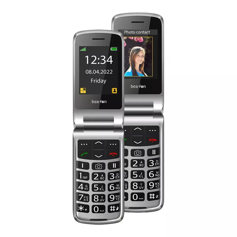 Bea-fon Silver Line SL605 Viedtālrunis Dual-SIM Melns Sudrabs