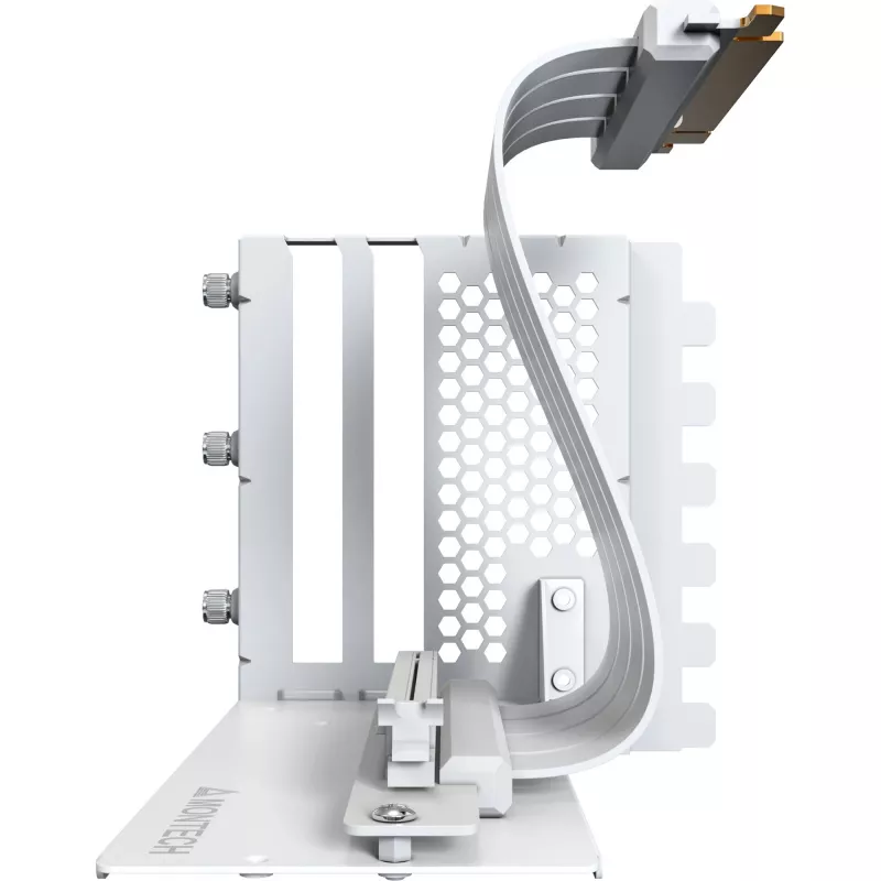 MONTECH Vertikālais GPU montāžas komplekts PCIe 4.0 pacēlāja kabelis Balts 20cm