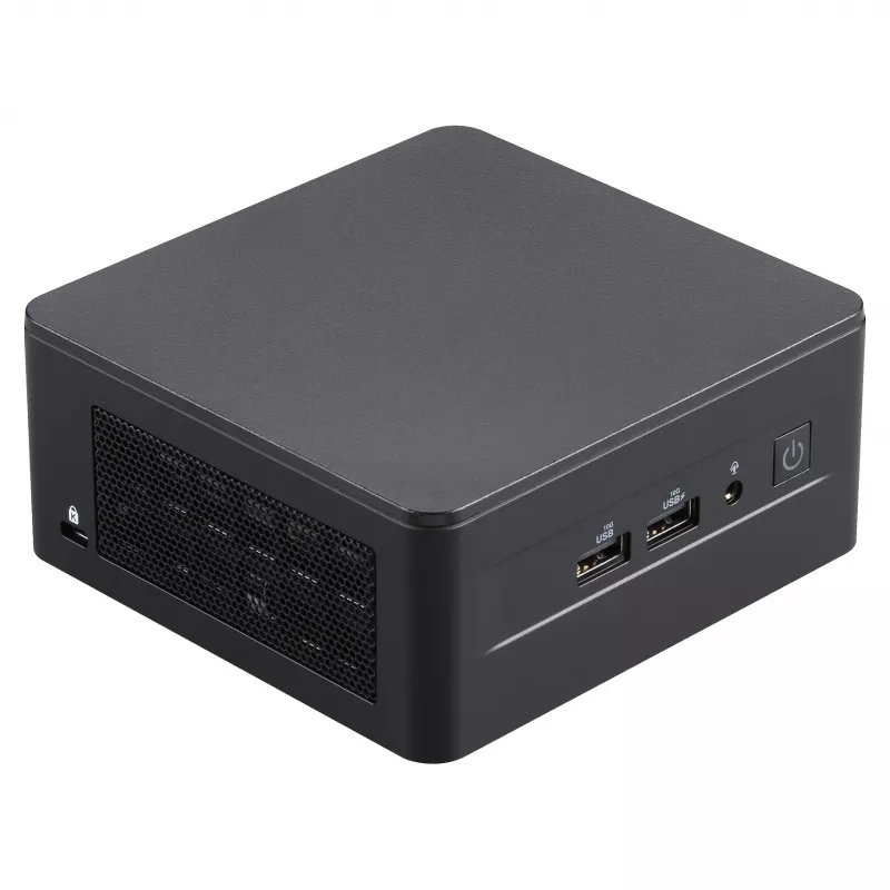 ASUS NUC 13 Pro Tall Kit RNUC13L3HV500000I - Barebone - Mini-PC - Intel Core i5-1350P - Bez RAM - Bez krātuves - Intel Iris Xe Graphics - Wi-Fi 6E - Bluetooth 5.3 - 2.5GbE - vPro - Melns