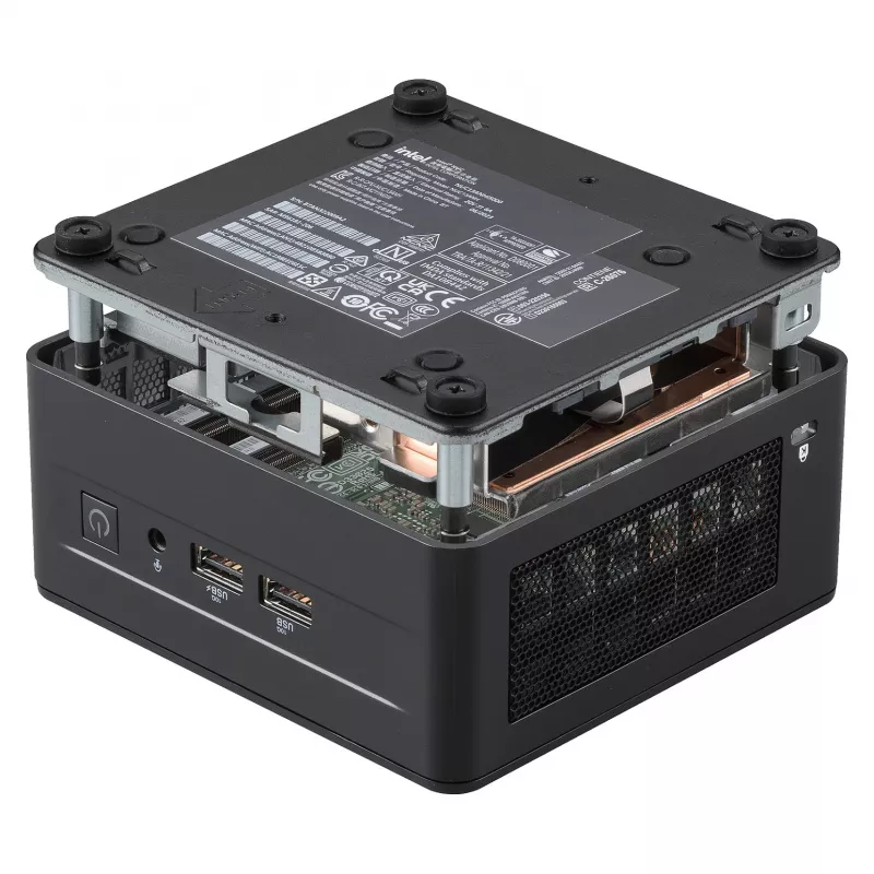 ASUS NUC 13 Pro Tall Kit RNUC13L3HV500000I - Barebone - Mini-PC - Intel Core i5-1350P - Bez RAM - Bez krātuves - Intel Iris Xe Graphics - Wi-Fi 6E - Bluetooth 5.3 - 2.5GbE - vPro - Melns
