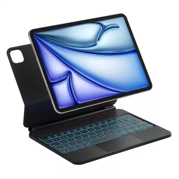 Inateck Keyboard Case ar skārienpaliktni iPad Pro 11 collu un iPad Air 10.9 collu (4./5. paaudze), QWERTZ izkārtojums, melns