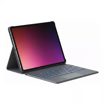 Inateck tastatūra iPad Air 13 collu / iPad Pro 12,9 collu, QWERTZ izkārtojums, kosmosa pelēka, Bluetooth 5.2, ar fona apgaismojumu, ar skārienpaliktni