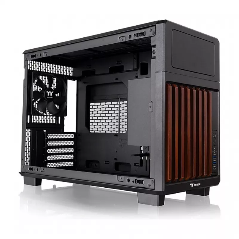 Thermaltake TR200 WS Super Mini Tower korpuss, melns/koks, rūdīts stikls