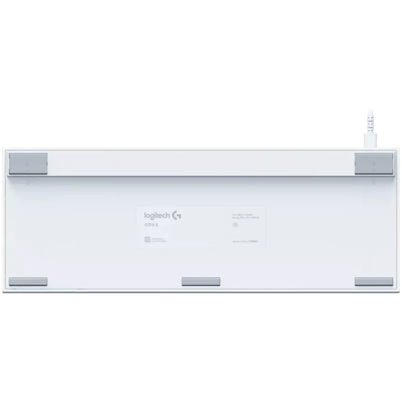 Logitech G316 X 98 vadu spēļu tastatūra - balta - US International - taustes
