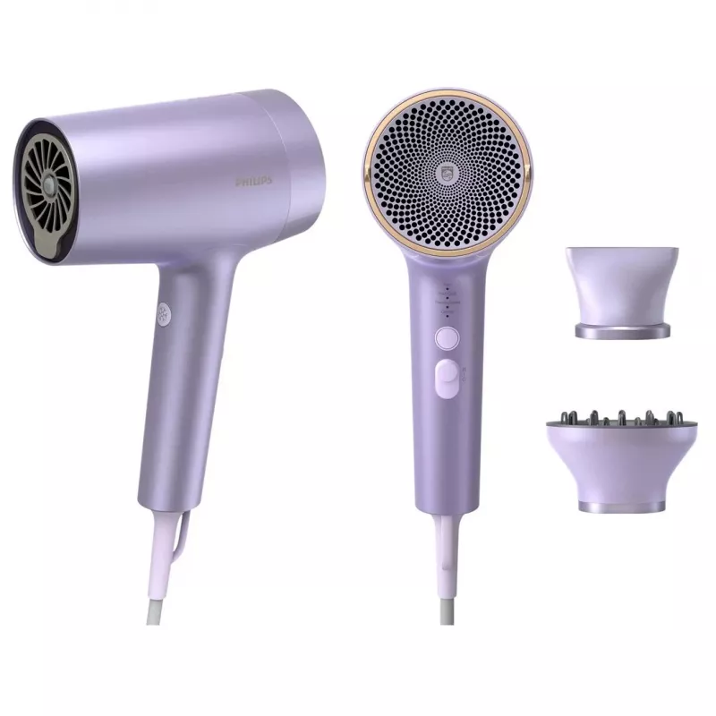 Philips Fēns BHD723/10 Series 7000 1800W Digitālais Motors SenseIQ Tehnoloģija Matēts Balts ar Roza Zelts