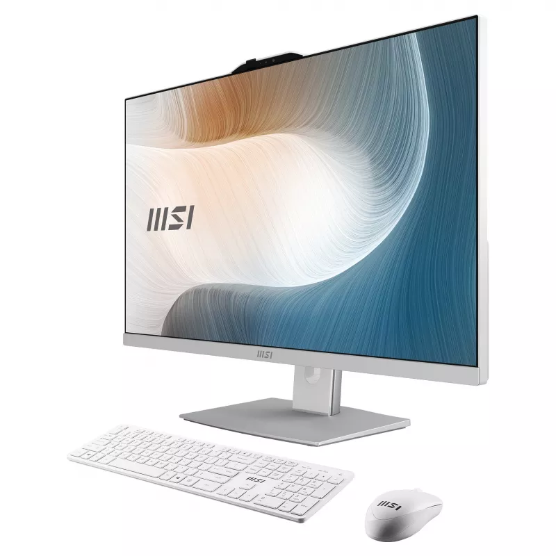 MSI Modern AM272P 1M-1236AT 27 collu All-in-One dators, Intel Core 7 150U, 16GB RAM, 512GB SSD, Windows 11 Home, Balts