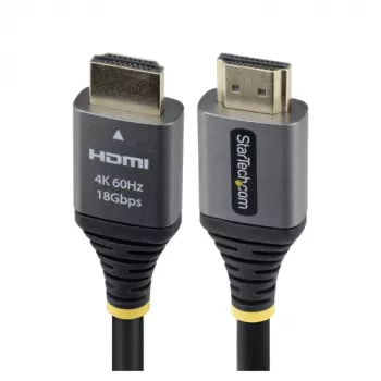 StarTech.com 1,5m Premium High Speed HDMI 2.0 kabelis - 4K 60Hz - Melns/Sudrabs