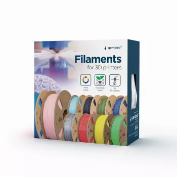 Gembird 3DP-PLA+1.75-02-BK PLA+ Filaments 1.75 mm Melns 1 kg