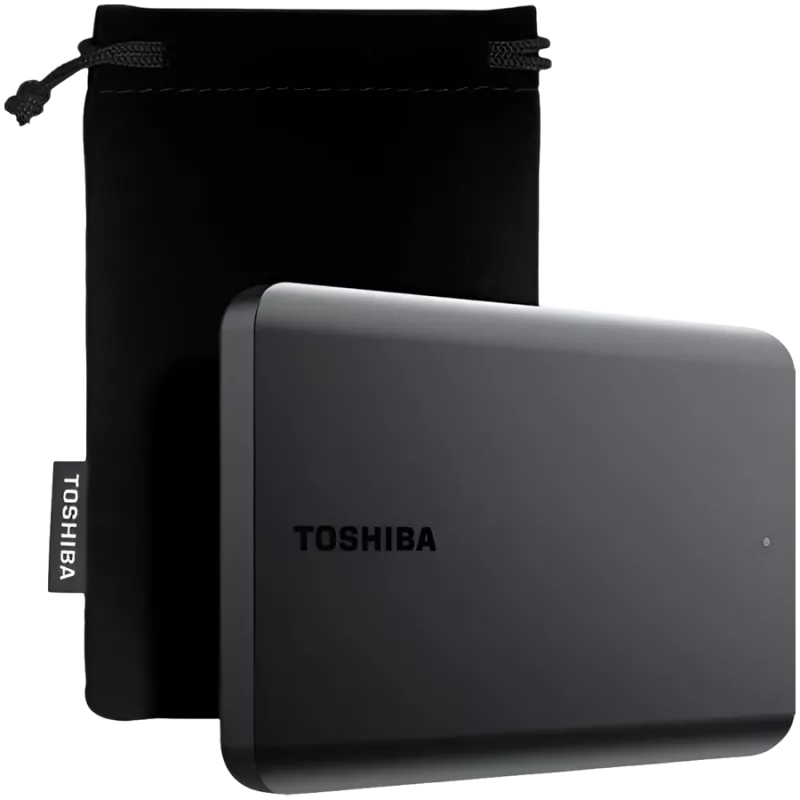 Toshiba Canvio Basics Excl 1TB ārējais cietais disks, USB 3.2 Gen 1, melns