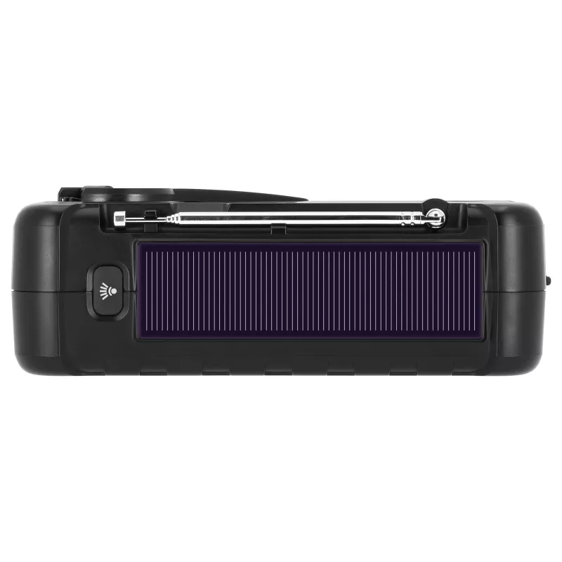 TechniSat TechniRadio Solar 2 DAB+/FM pārnēsājams radio ar saules paneli un rokas ģeneratoru, melns/oranžs