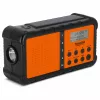 TechniSat TechniRadio Solar 2 DAB+/FM pārnēsājams radio ar saules paneli un rokas ģeneratoru, melns/oranžs