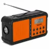 TechniSat TechniRadio Solar 2 DAB+/FM pārnēsājams radio ar saules paneli un rokas ģeneratoru, melns/oranžs