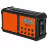 TechniSat TechniRadio Solar 2 DAB+/FM pārnēsājams radio ar saules paneli un rokas ģeneratoru, melns/oranžs