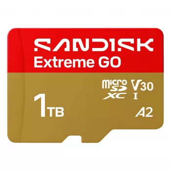 SanDisk Extreme GO microSDXC 1 TB UHS-I atmiņas karte, nolasīšanas ātrums līdz 240 MB/s, V30, A2
