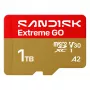 SanDisk Extreme GO microSDXC 1 TB UHS-I atmiņas karte, nolasīšanas ātrums līdz 240 MB/s, V30, A2