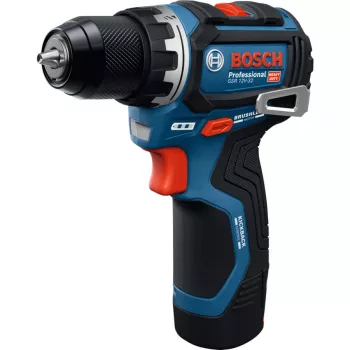 Bosch Professional GSR 12V-32 Bezvadu urbjskrūvgriezis, 12V, Zils/Melns, 2x 2,0 Ah Li-Ion akumulatori, 24 daļu piederumu komplekts, Instrumentu soma