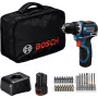 Bosch Professional GSR 12V-32 Bezvadu urbjskrūvgriezis, 12V, Zils/Melns, 2x 2,0 Ah Li-Ion akumulatori, 24 daļu piederumu komplekts, Instrumentu soma