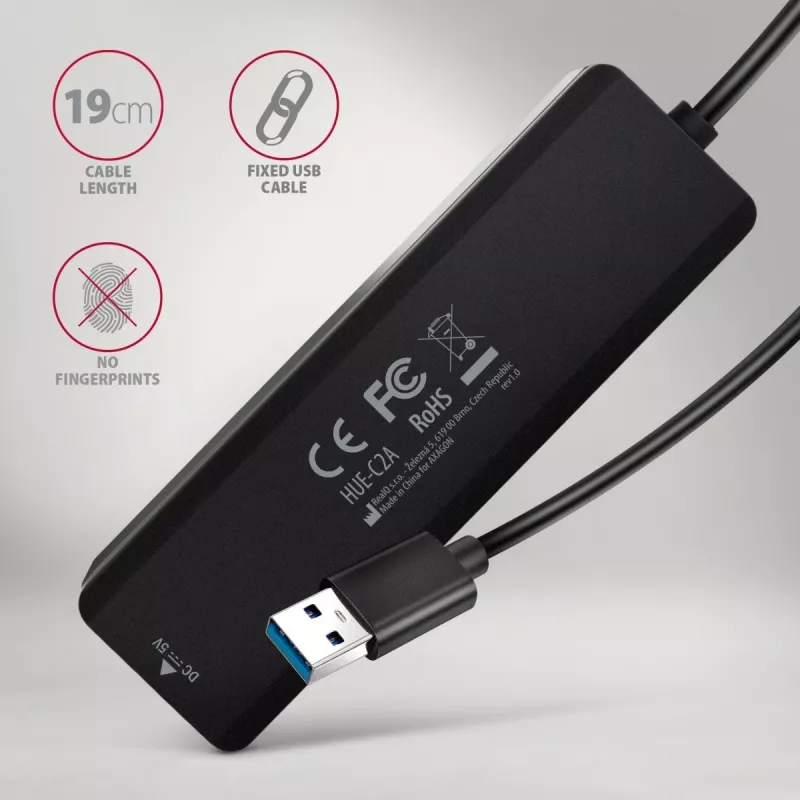 i-tec Axagon HUE-C2A USB-C Hub 4-Port 5 Gbps 2x USB-A + 2x USB-C ar Power Delivery