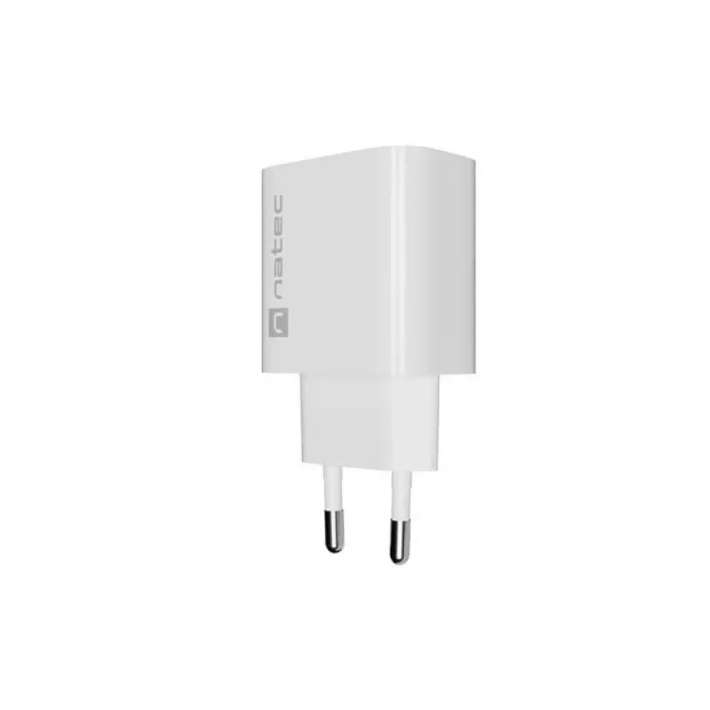 NATEC Ribera sienas lādētājs 1x USB-A + 1x USB-C 20W Balts
