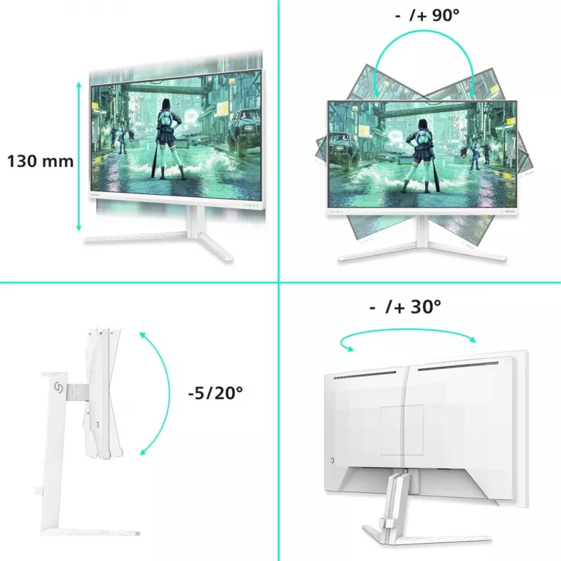 Philips Evnia 3000 24M2N3201P/00 23.8 collu IPS Full HD 180Hz spēļu monitors balts