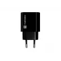 NATEC Ribera sienas lādētājs 1x USB-A + 1x USB-C 20W Melns