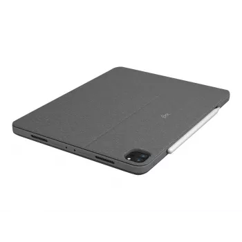 Logitech Combo Touch tastatūra un folio maciņš ar skārienpaliktni, fona apgaismojums, Apple Smart Connector, AZERTY franču izkārtojums, Oxford Gray, Apple 12.9 collu iPad Pro (5. paaudzei)