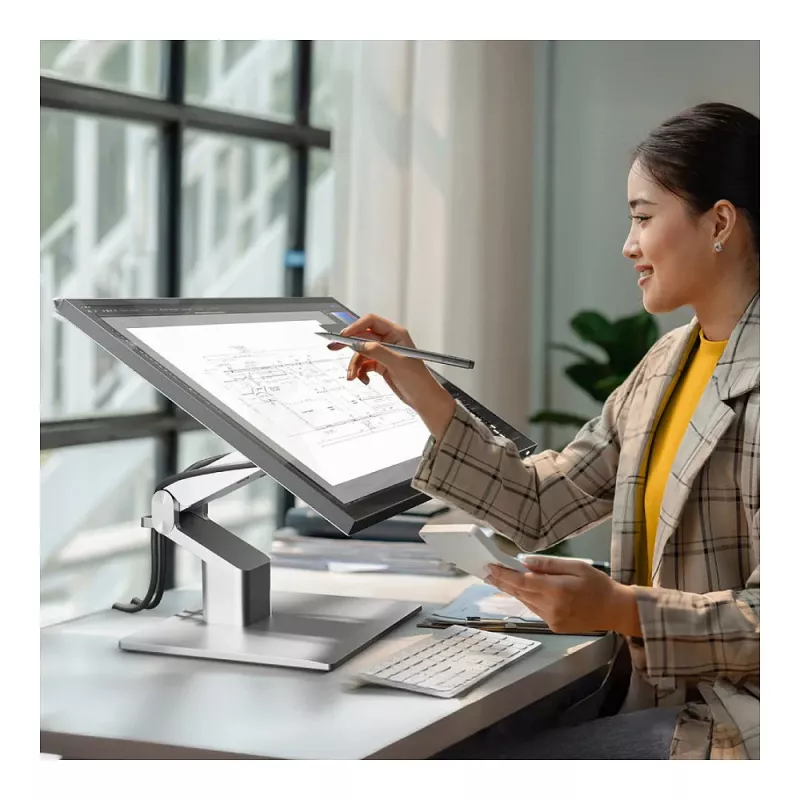 ALOGIC Clarity Fold Touch 27 collu 4K UHD IPS skārienjūtīgais monitors ar tīmekļa kameru, 65W USB-C PD, salokāmu statīvu