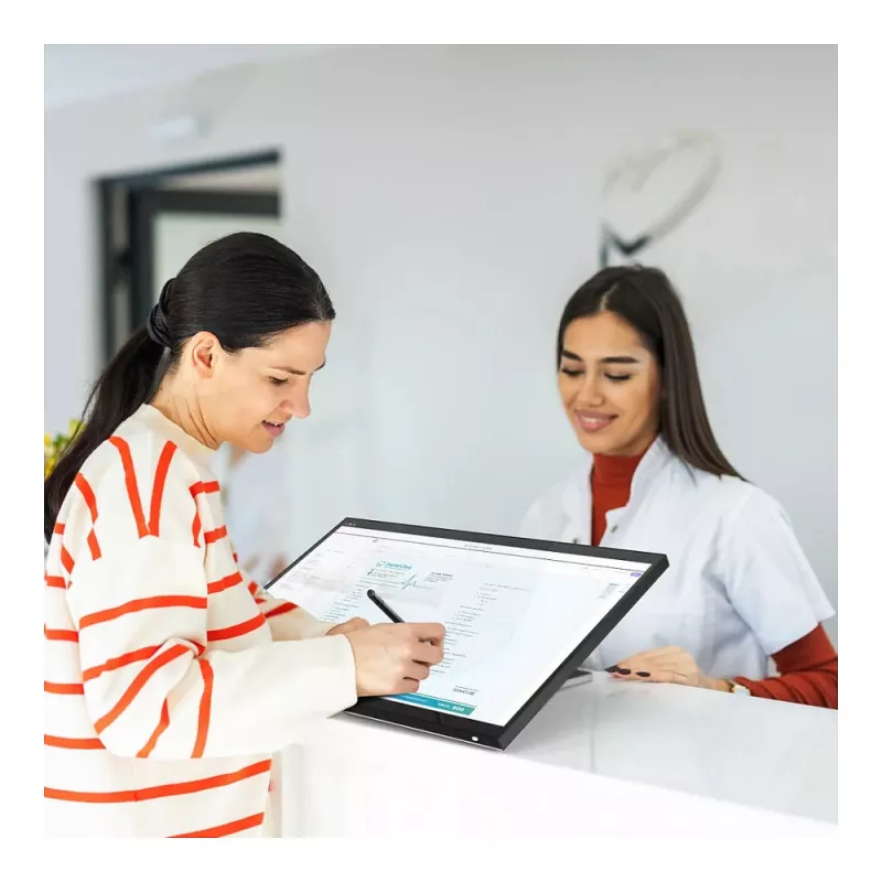ALOGIC Clarity Fold Touch 27 collu 4K UHD IPS skārienjūtīgais monitors ar tīmekļa kameru, 65W USB-C PD, salokāmu statīvu
