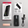 AXAGON EEM2-SD2B ārējais korpuss 10Gbps M.2 NVMe/SATA SSD ar LED displeju, USB-C, melns