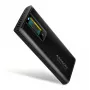 AXAGON EEM2-SD2B ārējais korpuss 10Gbps M.2 NVMe/SATA SSD ar LED displeju, USB-C, melns