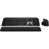 Logitech Master Series MX Keys S Combo for Mac - Bezvadu tastatūras un peles komplekts - Pilna izmēra - Ar fona apgaismojumu - AZERTY franču - Kosmosa pelēks (920-012841)