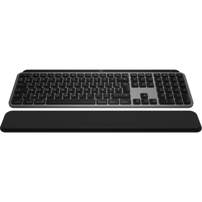 Logitech Master Series MX Keys S Combo for Mac - Bezvadu tastatūras un peles komplekts - Pilna izmēra - Ar fona apgaismojumu - AZERTY franču - Kosmosa pelēks (920-012841)