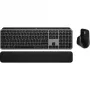Logitech Master Series MX Keys S Combo for Mac - Bezvadu tastatūras un peles komplekts - Pilna izmēra - Ar fona apgaismojumu - AZERTY franču - Kosmosa pelēks (920-012841)