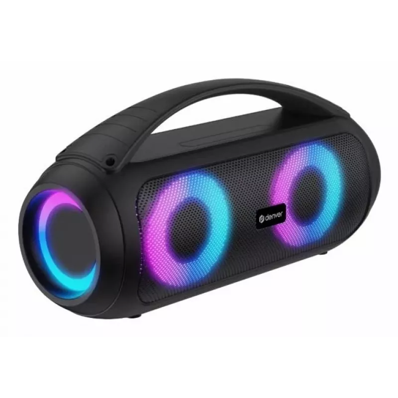 Denver BTG-618 Pārnēsājams Bluetooth Party Skaļrunis 200W ar LED Gaismām, Melns