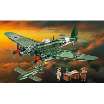 COBI Heinkel HE 111 H-22 ar V1 lidojošo bumbu konstrukcijas bloku komplekts, 927 gabali