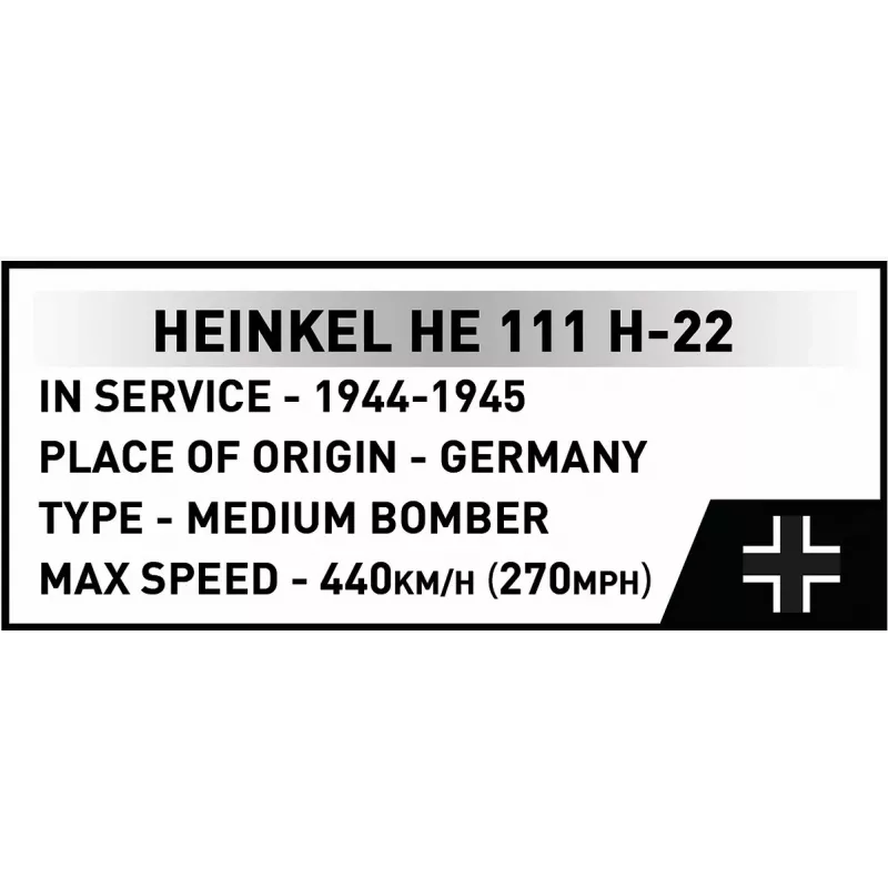 COBI Heinkel HE 111 H-22 ar V1 lidojošo bumbu konstrukcijas bloku komplekts, 927 gabali