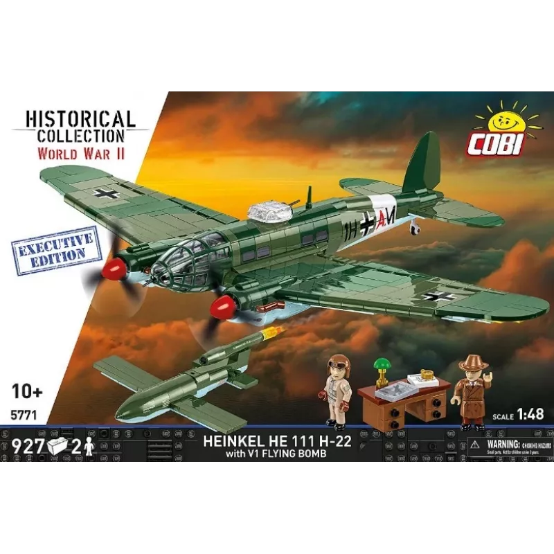 COBI Heinkel HE 111 H-22 ar V1 lidojošo bumbu konstrukcijas bloku komplekts, 927 gabali