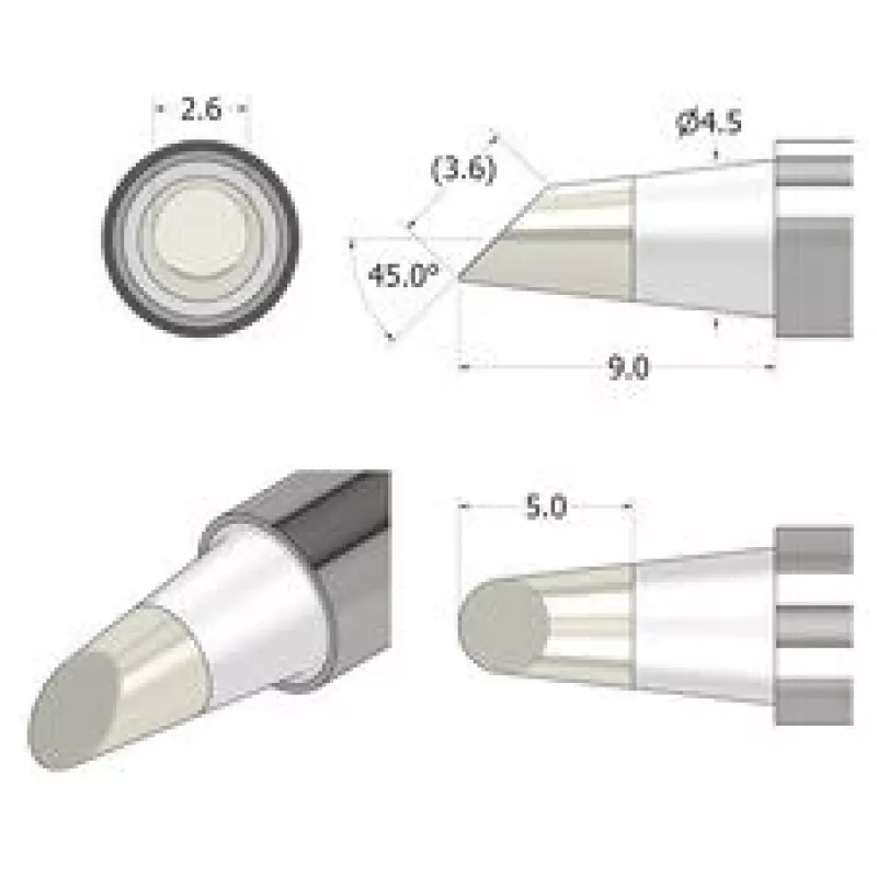 iFixit FixHub Lodēšanas Uzgalis Konisks-Kalts 2.6 mm Sudrabs