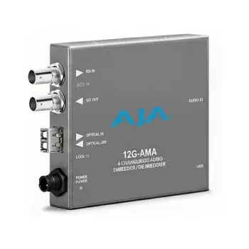 AJA 12G-AMA 12G-SDI Audio Embedder/Disembedder ar analogo audio