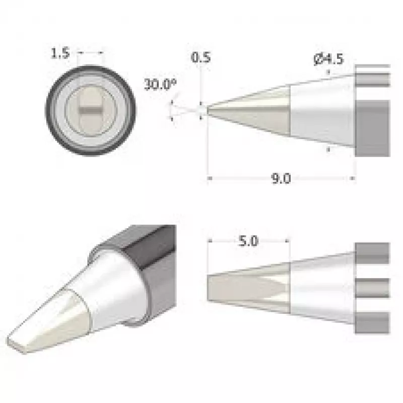 iFixit FixHub Lodēšanas Uzgalis Kalts 1.5 mm Sudrabs