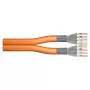 DIGITUS CAT 7 S/FTP instalācijas kabelis, duplekss, 500 m, LSZH, B2ca-s1a,d0,a1, oranžs