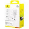 Baseus Palm 65W GaN5 USB-C ātrais lādētājs balts