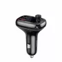 Baseus S-13 Bluetooth FM raidītājs automašīnas lādētājs ar QC 3.0/4.0 PD, brīvroku zvanīšanu, LED displeju, melns