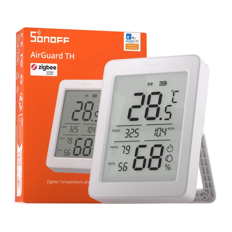 SONOFF AirGuard TH SNZB-02DR2 ZigBee LCD temperatūras un mitruma sensors
